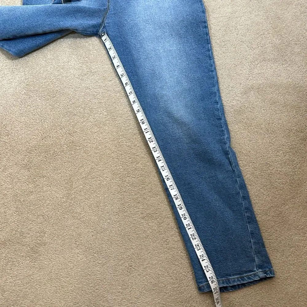 Avec Les Filles Denim Jumpsuit Shortsleeve Blue Cowgirl Cowboy Women Size 30 - Picture 7 of 11